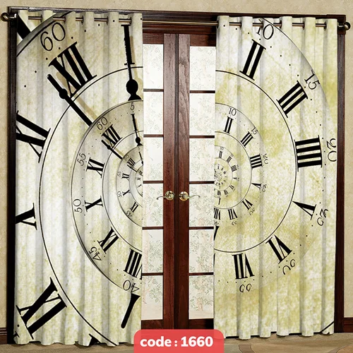 پرده پانچی مدل ساعت کد S-1660