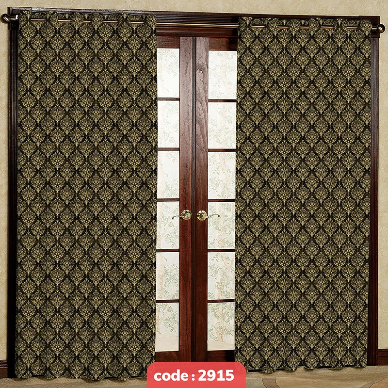 پرده پانچی چاپی طرح گل کد S-2915