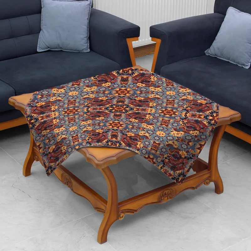 رومیزی طرح گلیم کد 035