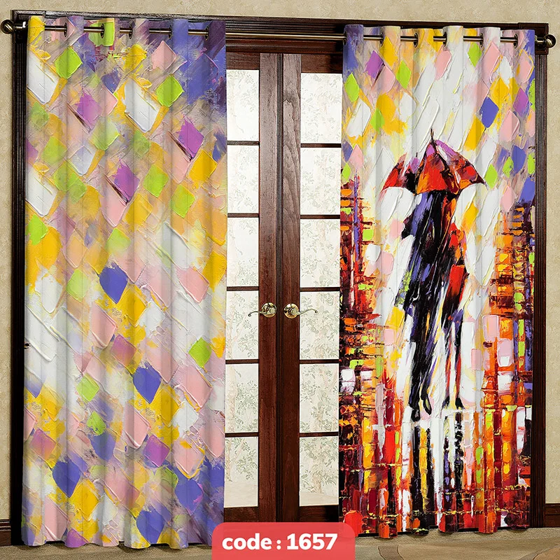 پرده پانچی مدل نقاشی کد S-1657
