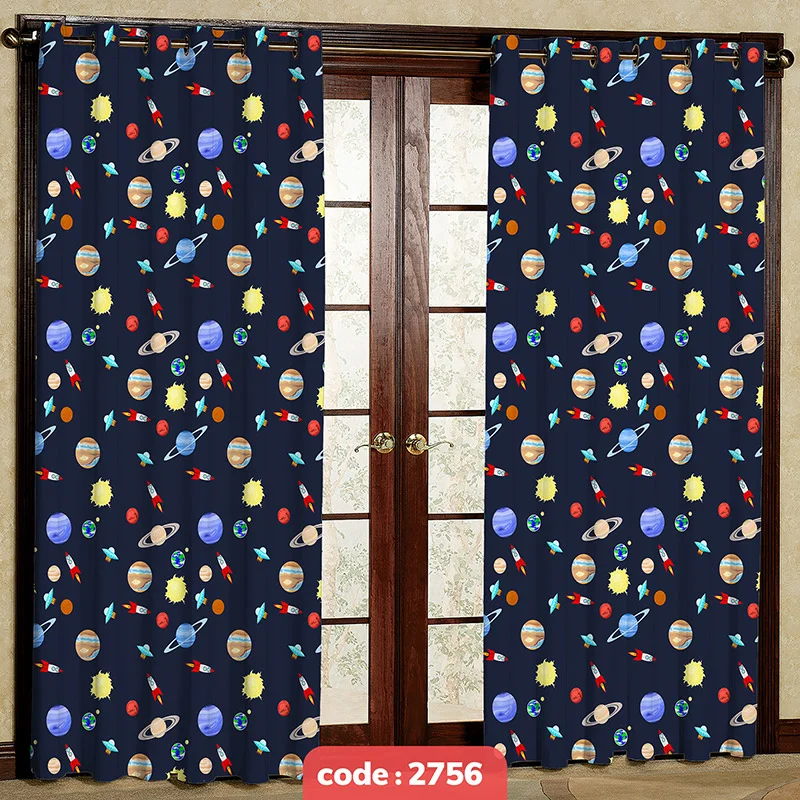 پرده پانچی تصویری مدرن مدل فضا کد S-2756