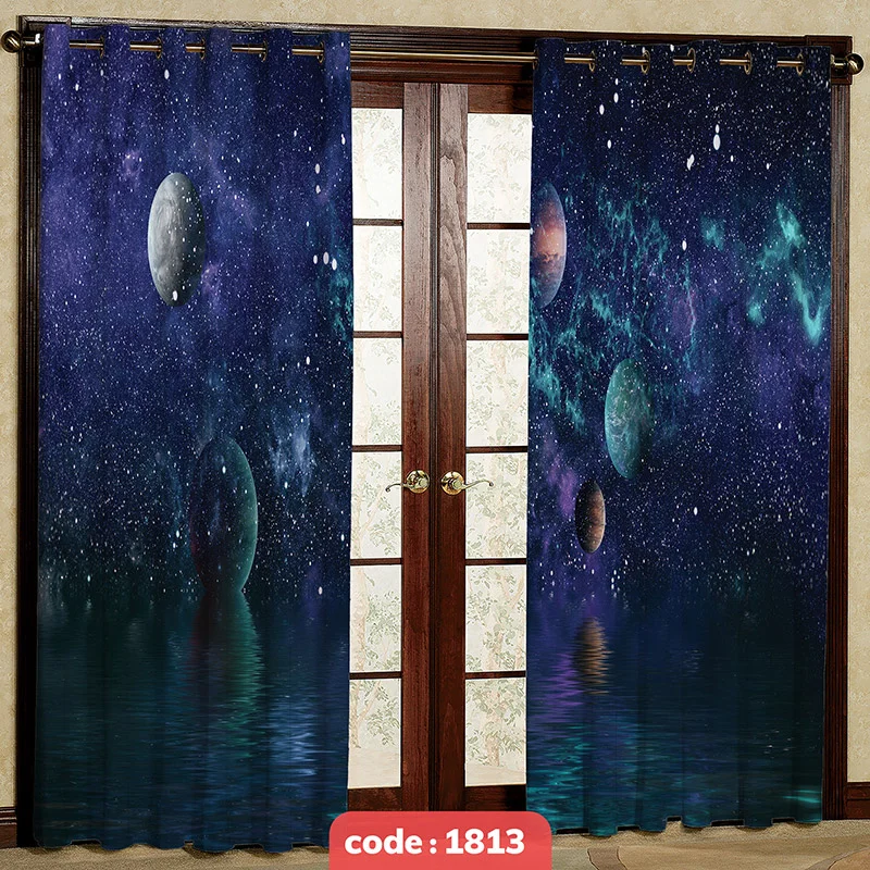 پرده پانچی تصویری مدل کهکشان کد S-1813