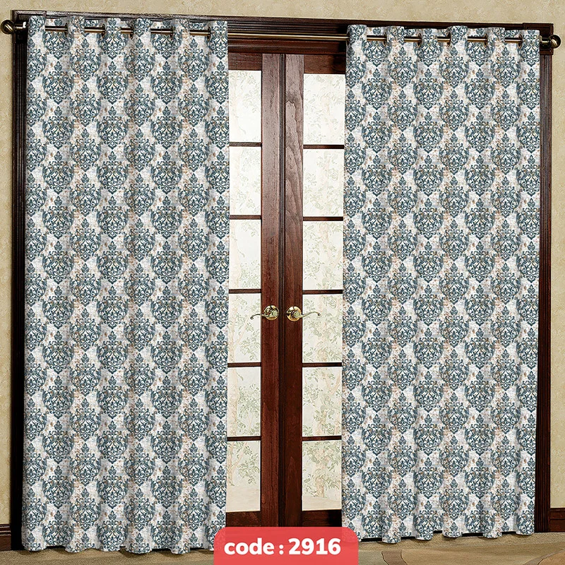 پرده پانچی چاپی طرح گل کد S-2916