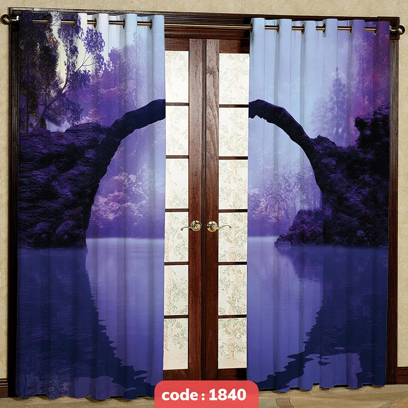 پرده پانچی تصویری مدل Lake کد S-1840