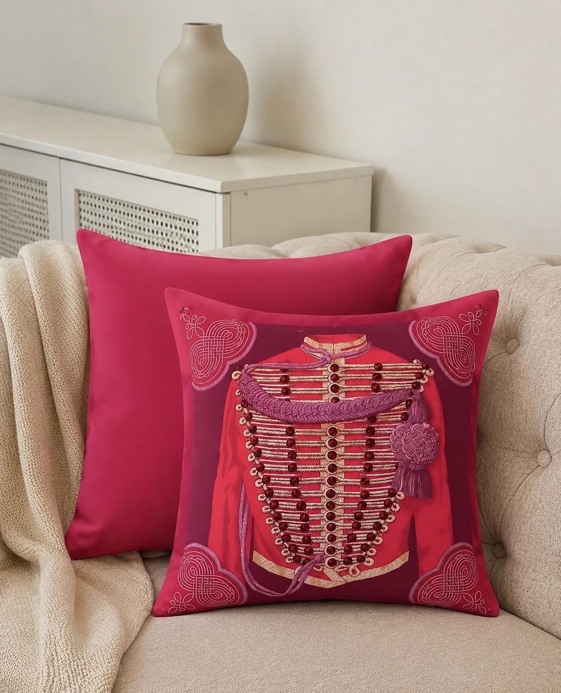 مجموعه 2 عددی کاور کوسن hermes طرح هرمس کد C3-2887