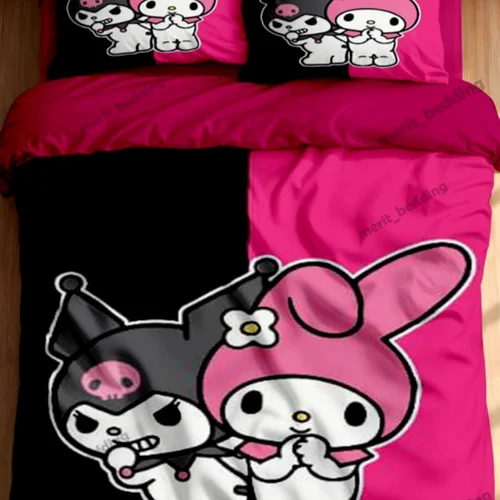 سرویس خواب تک نفره طرح کرومی kuromi و مای ملودی