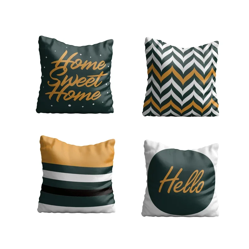 مجموعه 4 عددی کاور کوسن طرح Home sweet home کد D-1012