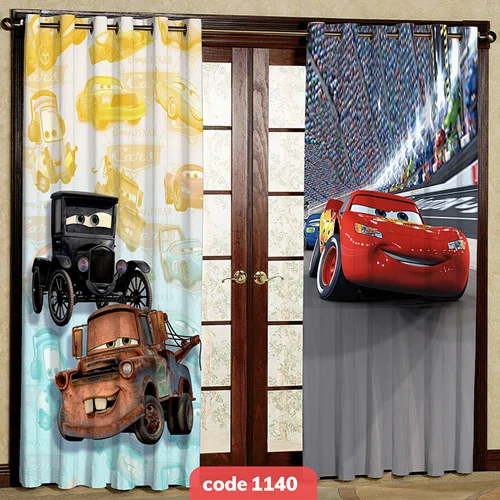 پرده پانچی اتاق کودک مدل مکویین کد S-1140