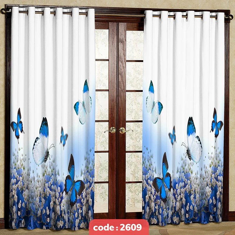 پرده پانچی تصویری مدل پروانه کد S-2609