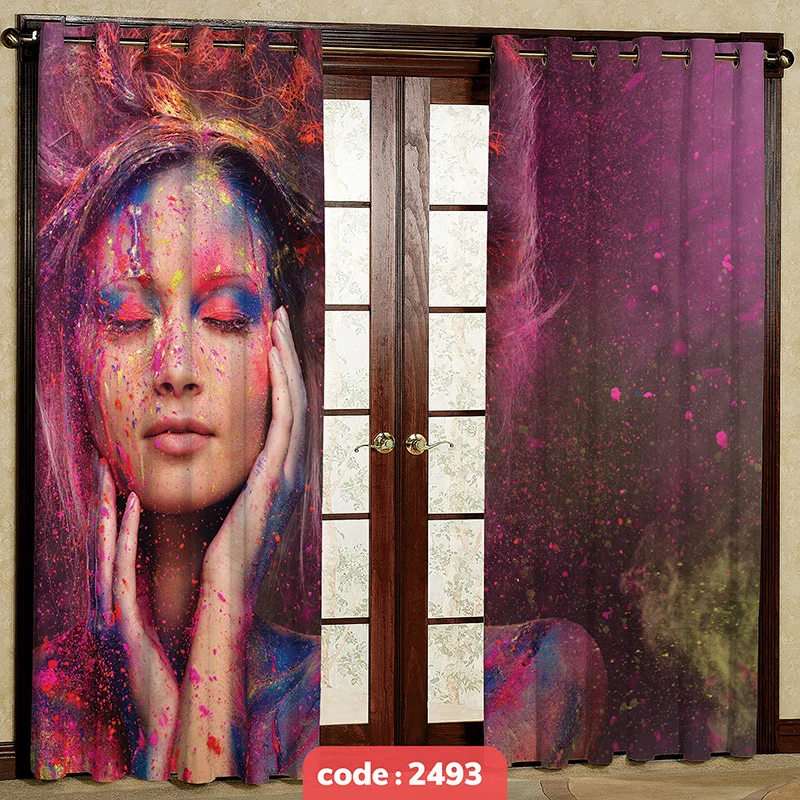 پرده پانچی تصویری مدل چهره کد S-2493