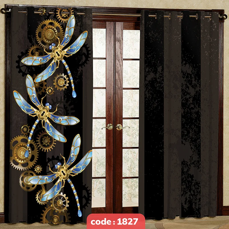 پرده پانچی تصویری مدل شاپرک کد S-1827