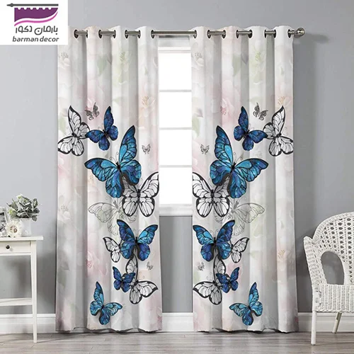 پرده پانچی پروانه مدل pl1421