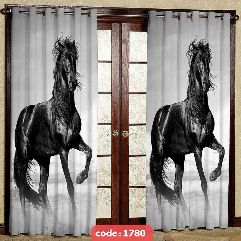 پرده پانچی تصویری مدل اسب کد S-1780