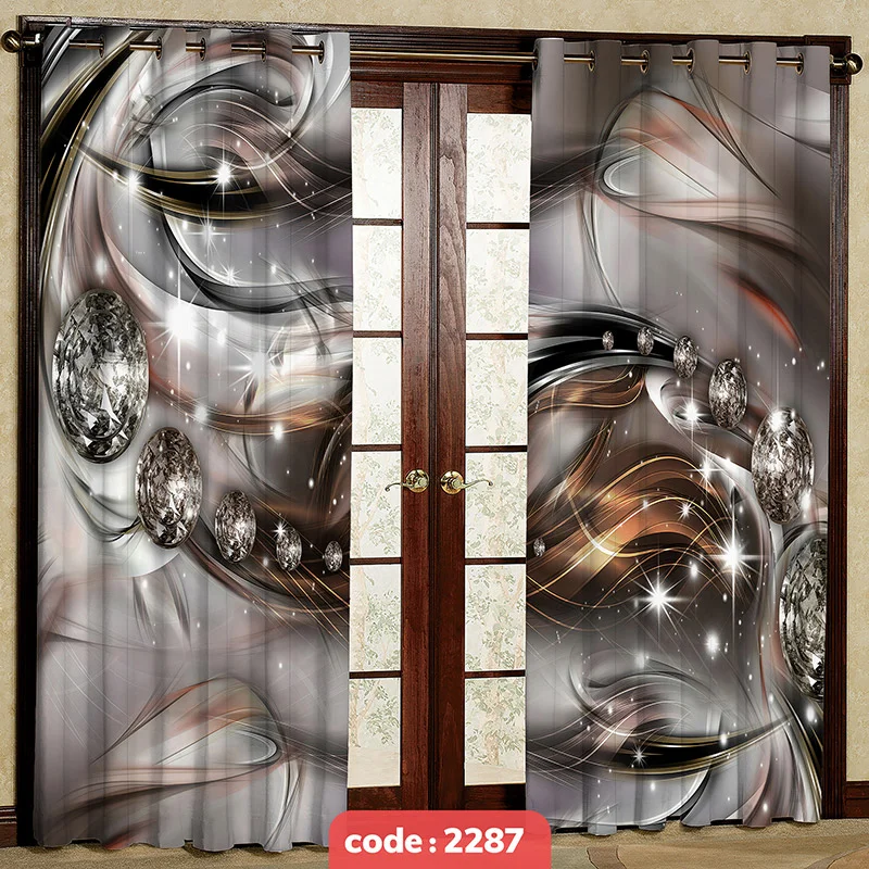 پرده پانچی تصویری مدل نگین کد S-2287