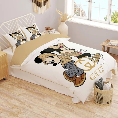 سرویس خواب تک نفره طرح میکی موس GUCCI