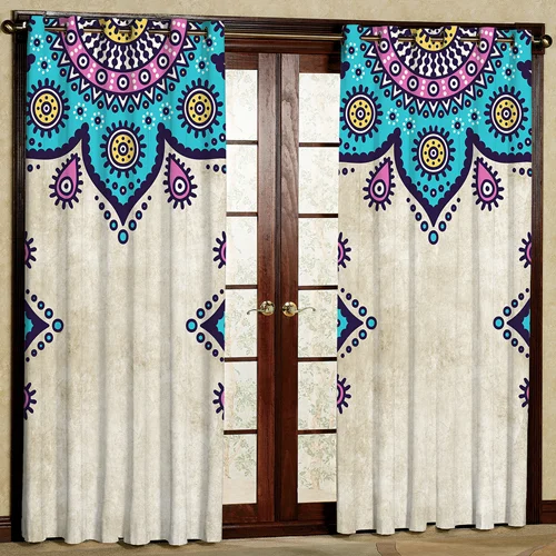 پرده پانچی تصویری طرح سنتی کد 4315