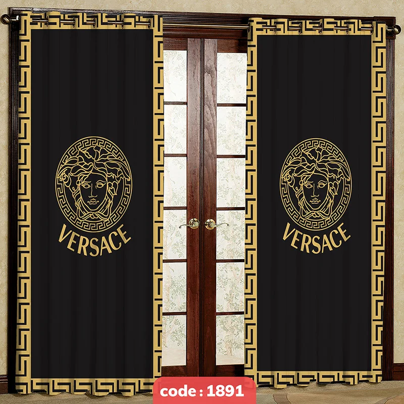 پرده پانچی تصویری مدل Versace کد S-1891