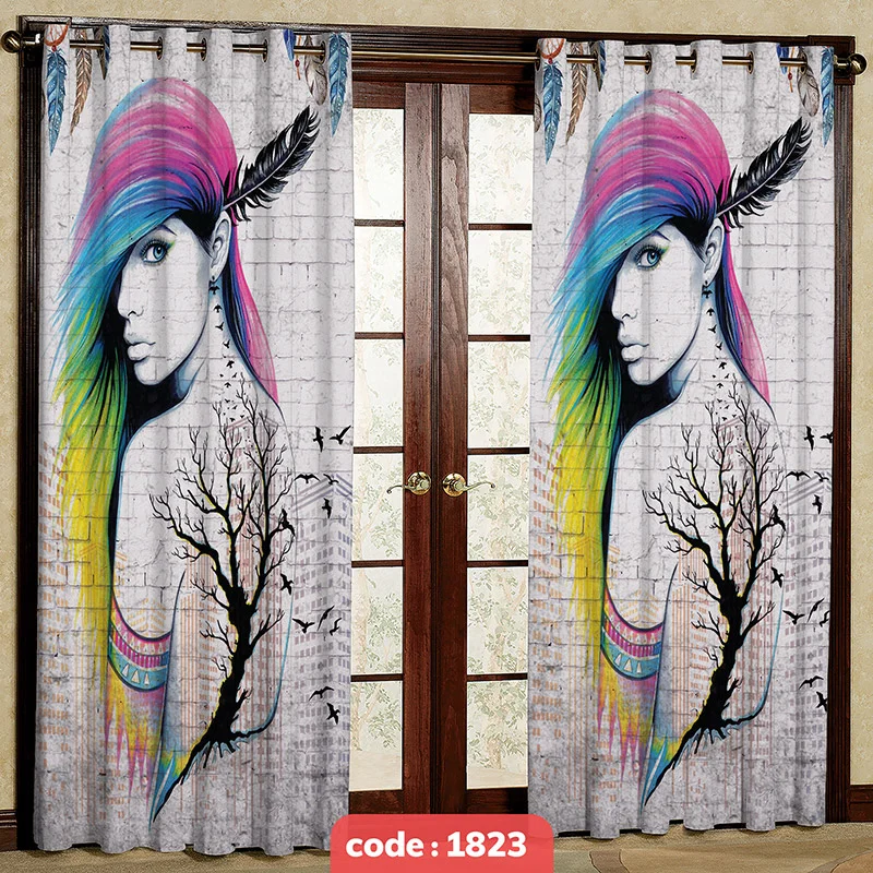 پرده پانچی تصویری مدل چهره کد S-1823