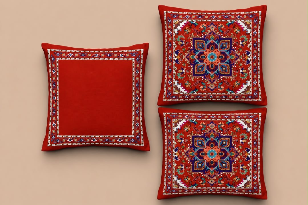 مجموعه 3 عددی کاور کوسن طرح ترنج CU-5079