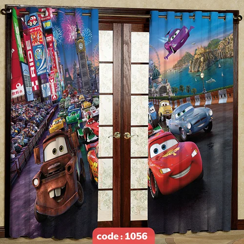 پرده پانچی اتاق کودک مدل مکویین کد S-1056