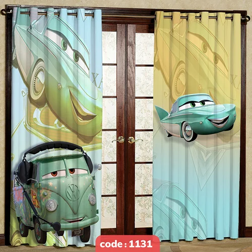 پرده پانچی اتاق کودک مدل مکویین کد S-1131