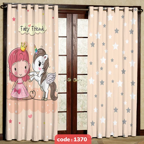 پرده پانچی اتاق کودک مدل Fairy Friends کد S-1370