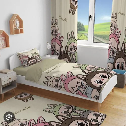 سرویس خواب تک نفره طرح لبوبو labubu