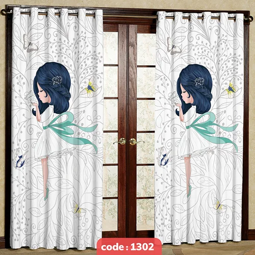 پرده پانچی اتاق کودک مدل Bride کد S-1302