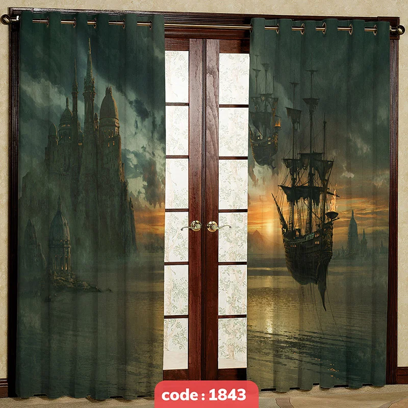 پرده پانچی تصویری مدل Castle کد S-1843