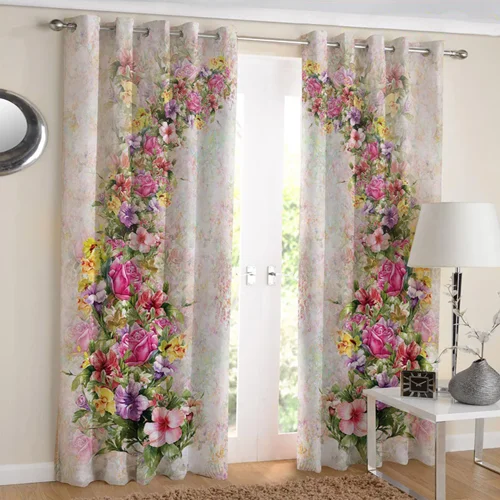 پرده مدل SA-629 طرح گلدار