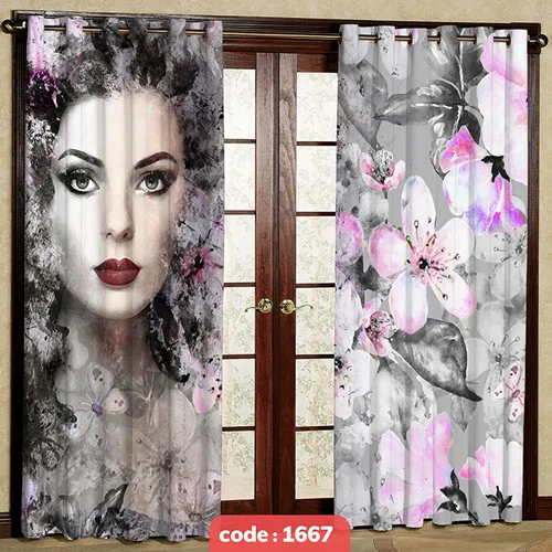 پرده پانچی تصویری طرح چهره کد S-1667