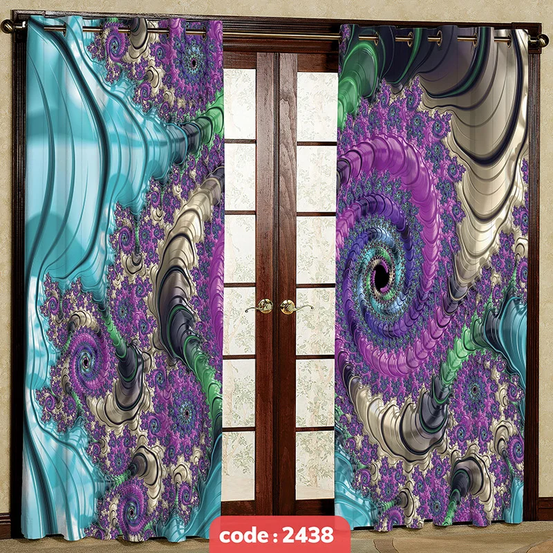 پرده پانچی تصویری مدل مارپیچ کد S-2438