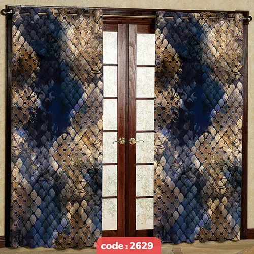 پرده پانچی تصویری مدرن کد S-2629
