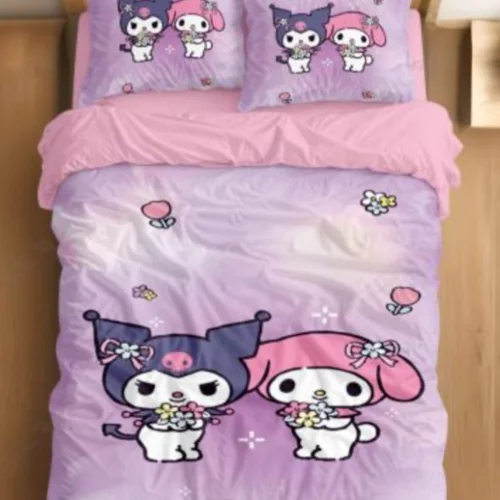 سرویس خواب تک نفره طرح کرومی kuromi و مای ملودی