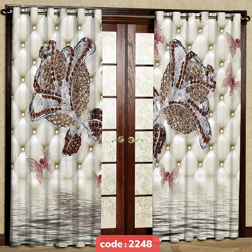 پرده پانچی تصویری مدل نگینی کد S-2248