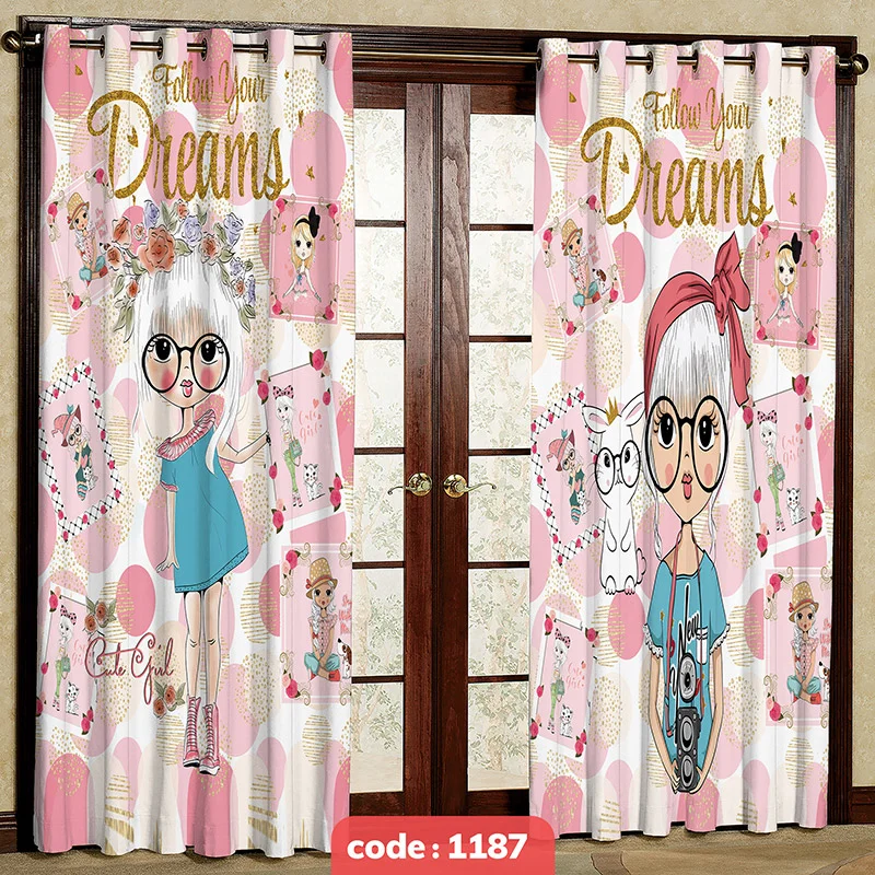 پرده پانچی اتاق کودک مدل Dream کد S-1187