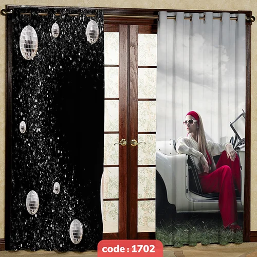 پرده پانچی تصویری طرح عکس کد S-1702