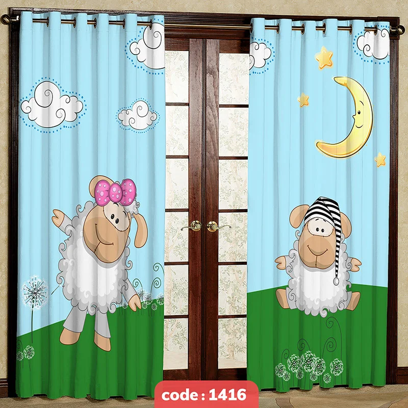 پرده پانچی اتاق کودک مدل Sheep کد S-1416
