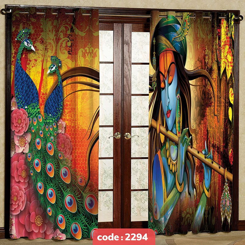 پرده پانچی تصویری مدل طاووس کد S-2294