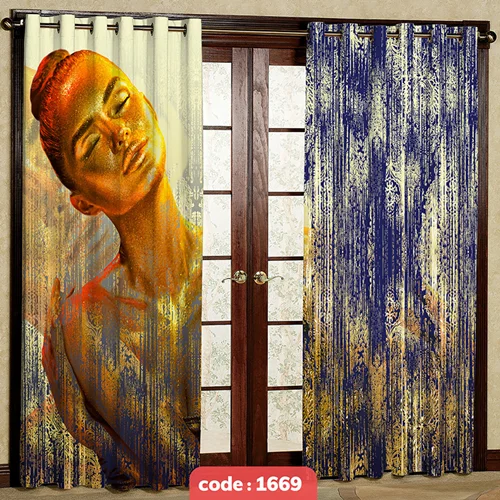 پرده پانچی تصویری طرح چهره کد S-1669