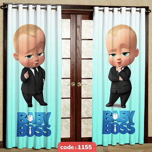 پرده پانچی اتاق کودک مدل بچه رئیس Boss Baby کد S-1155