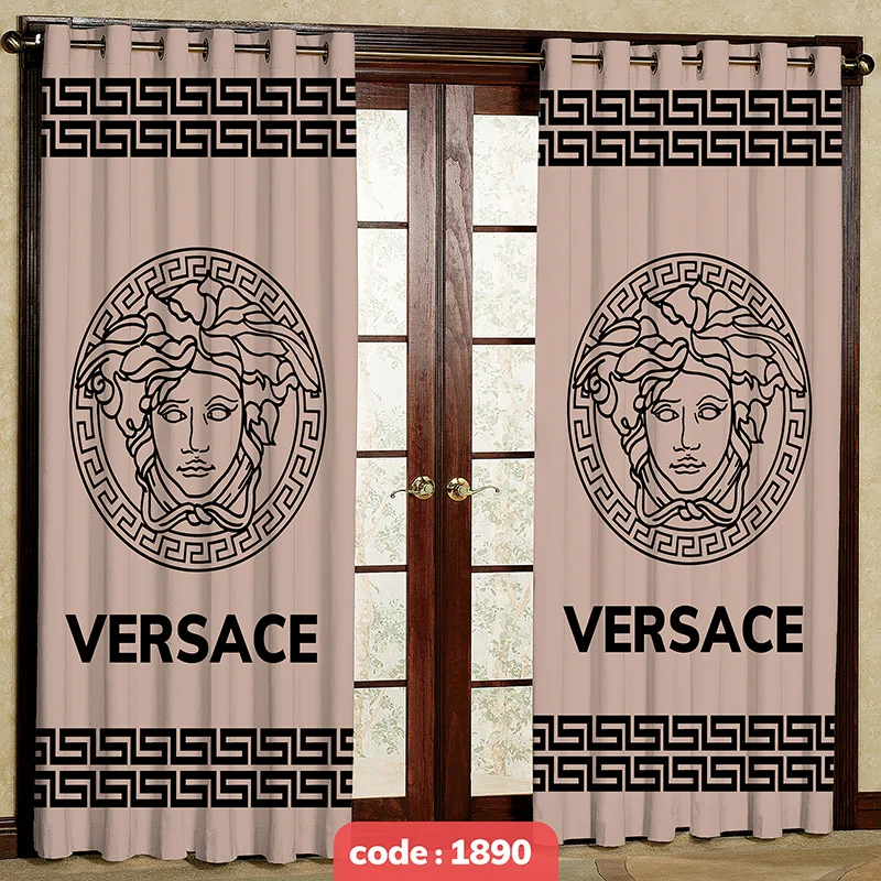 پرده پانچی تصویری مدل Versace کد S-1890