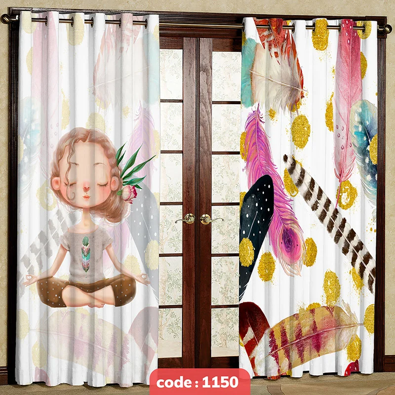 پرده پانچی اتاق کودک مدل یوگا کد S-1150