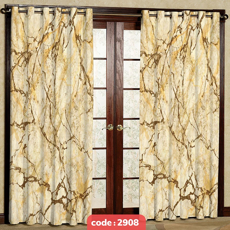 پرده پانچی چاپی طرح سنگی کد S-2908