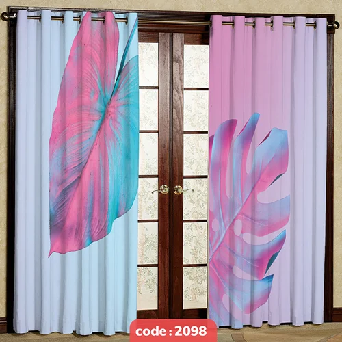 پرده پانچی تصویری مدل برگ کد S-2098