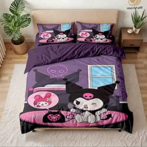 سرویس خواب تک نفره طرح کرومی kuromi و مای ملودی