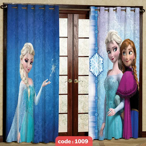 پرده پانچی اتاق کودک مدل السا و آنا کد S-1009