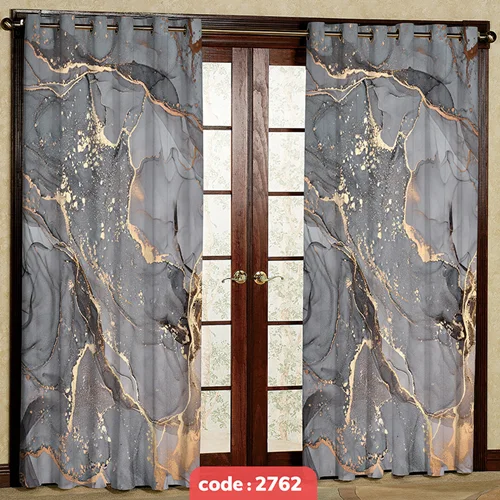 پرده پانچی تصویری مدرن طرح سنگی کد S-2762