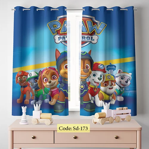 پرده پانچی اتاق کودک مدل سگ های نگهبان کد sd-173