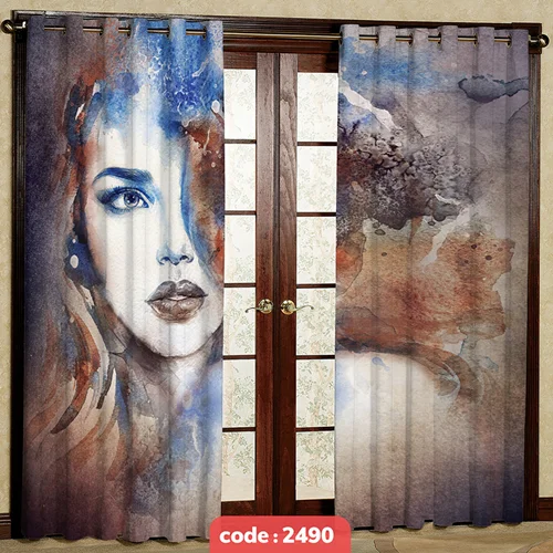 پرده پانچی تصویری مدل چهره کد S-2490